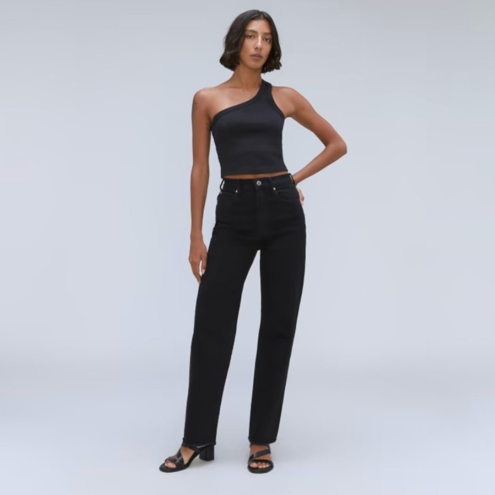 EVERLANE The Way-High Black Wide Leg Jeans Size 27